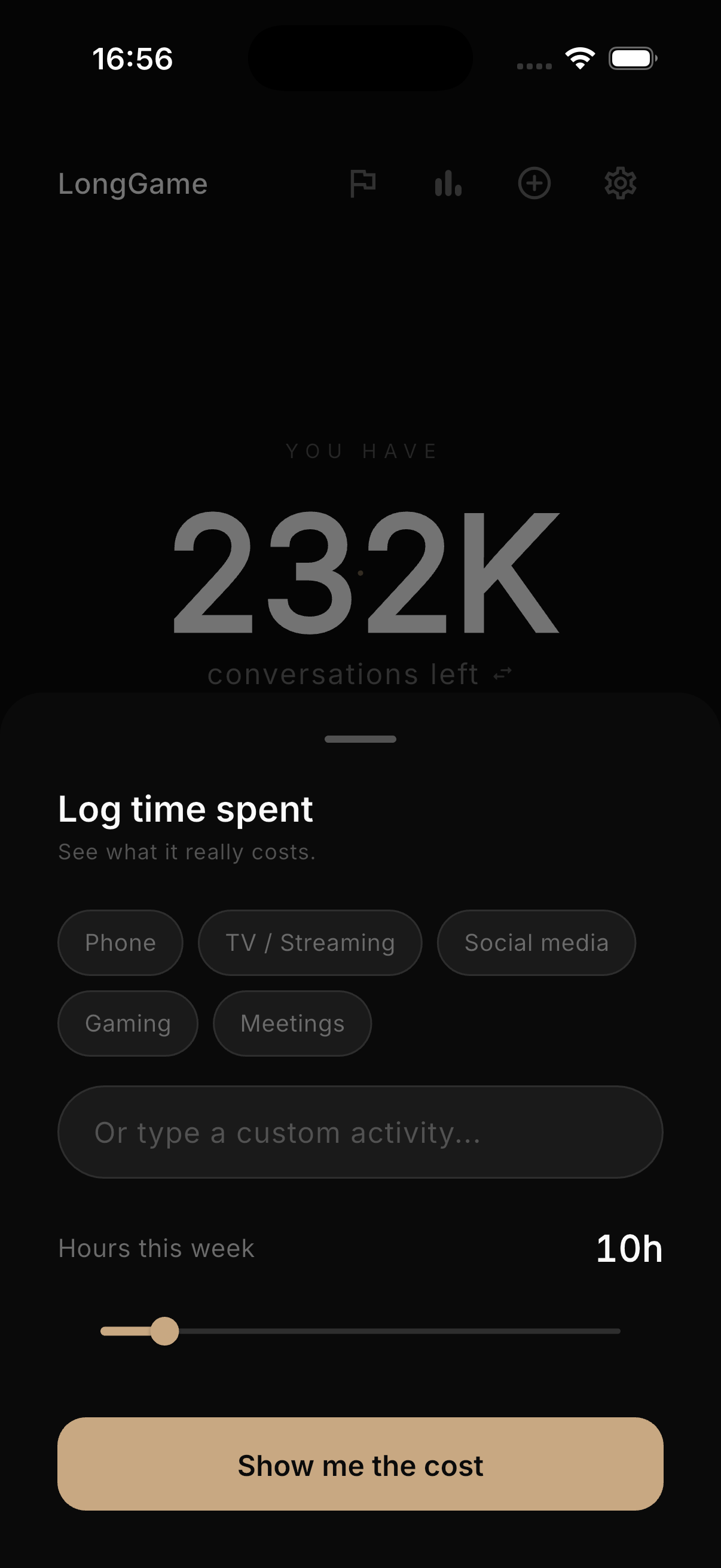 LongGame — Log Activities